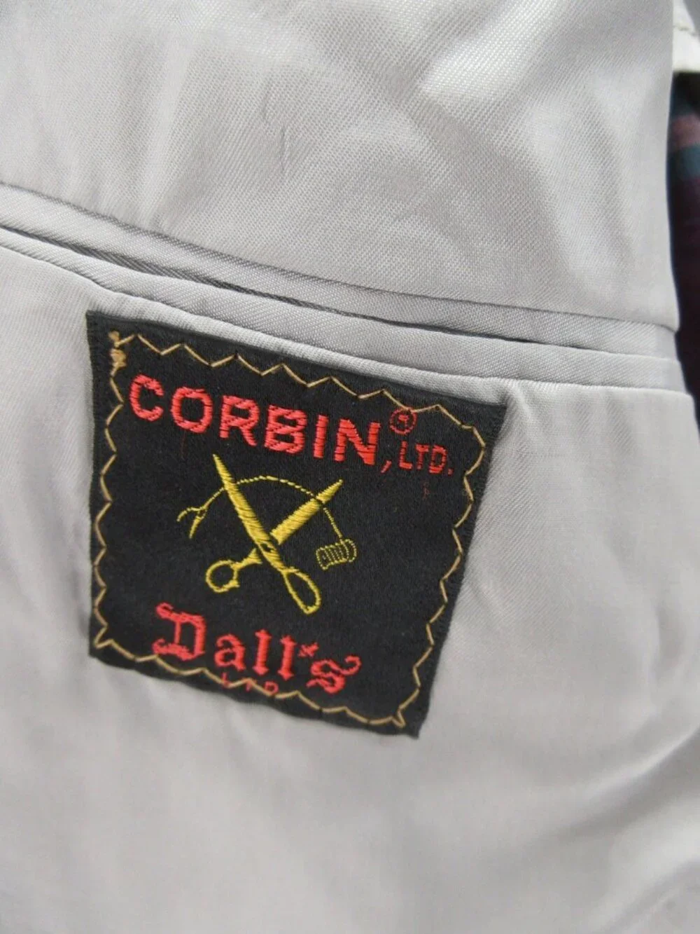 VINTAGE Corbin Sport Coat 42 Blazer Madras Plaid Preppy 90s USA *